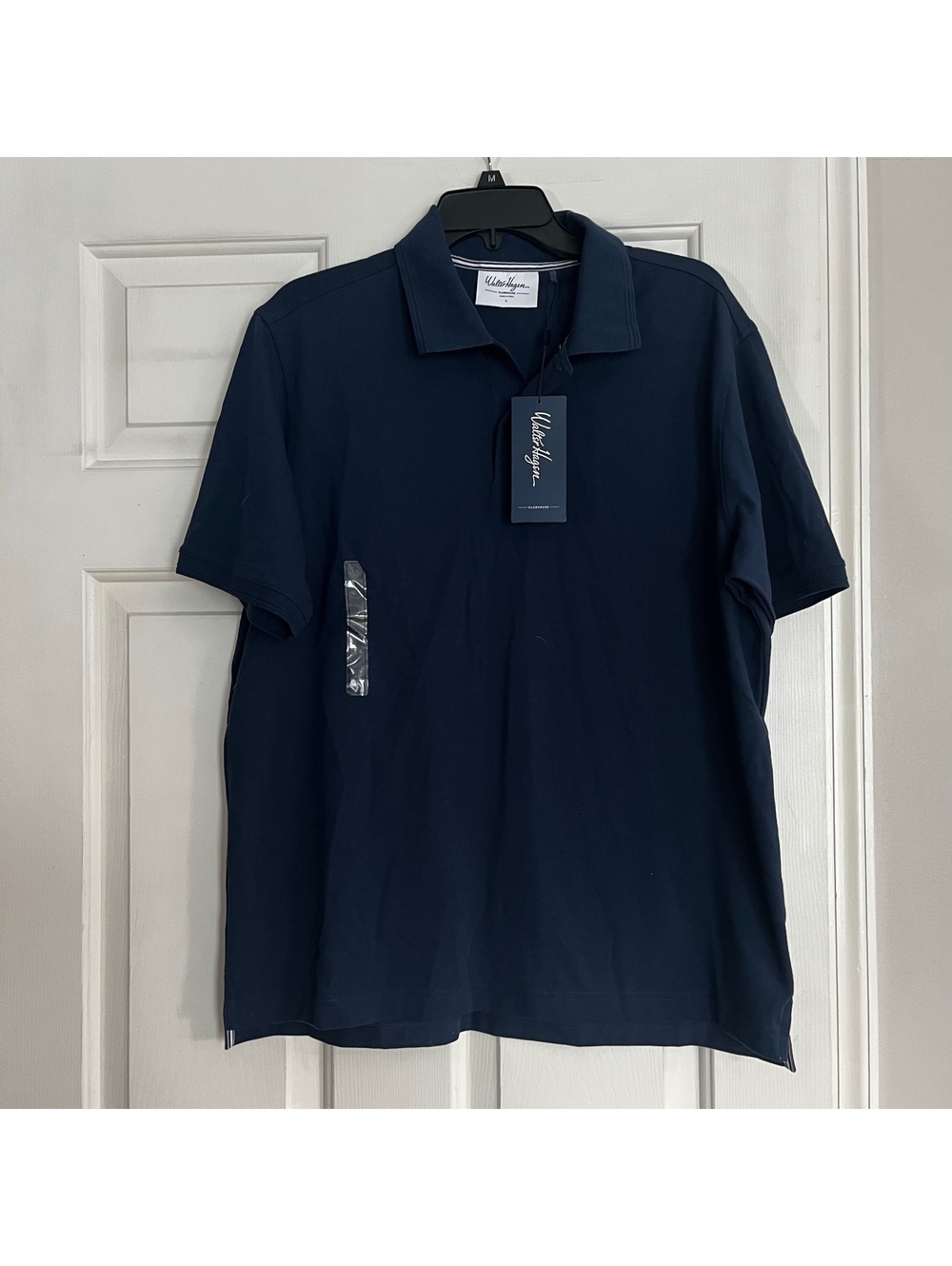 Walter Hagen Clubhouse Solid Pique Polo Shirt Navy Large